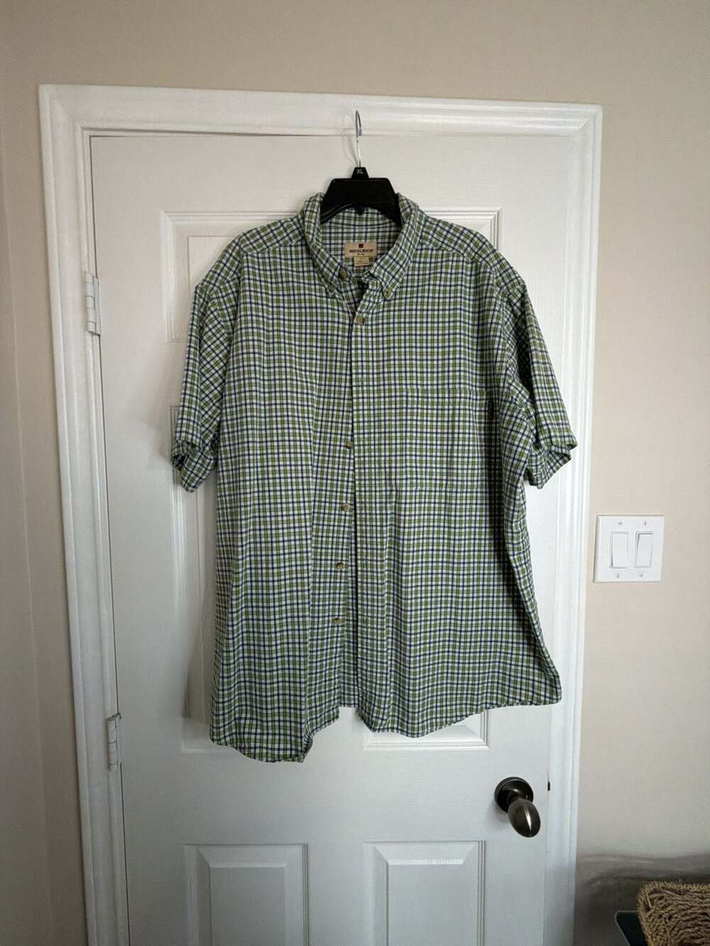 Woolrich Men's 2XL Short Sleeve Button Down Plaid Shirt